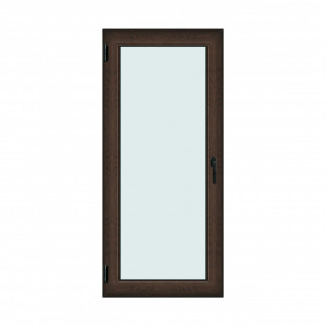 Fereastra 90x200cm, 1 canat, wenge (tabac), stanga si rabatare, Klass, 7cm, 6 camere, 2 garnituri