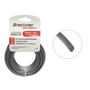 Fir rotund cu insertie metalica pentru motocoasa 3mmx15m Breckner Germany, BRECKNER GERMANY, BK99739
