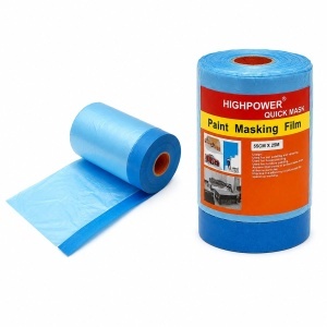 Folie protectie vopsit si zugravit cu banda adeziva albastra 550mm x 25m HighPower, AAA134
