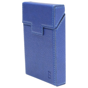 Husa albastra din piele pentru pachet de tigari P27, Cod: BK90439, BRECKNER GERMANY - Img 1