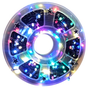 Instalație de Crăciun pe rolă – 100 m, LED multicolor, fir discret