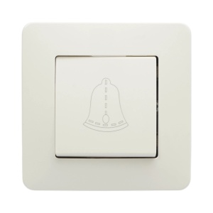Intrerupator sonerie cu revenire alb incastrat 220V, 10AX, PC 80x80mm, DISRP57 - Img 2