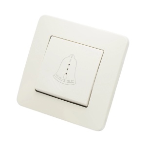 Intrerupator sonerie LED cu revenire alb incastrat 220V, 10AX, PC 80x80mm, DISRP59