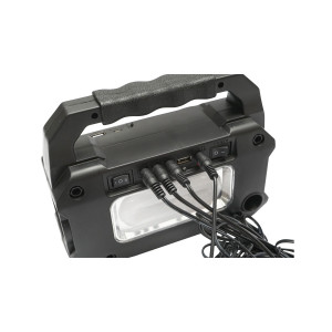 Kit iluminat portabil LED, cu 3 becuri/proiector, panou solar radio FM si baterie 4500 mAhH, pentru pescuit camping, GD-8081FM, Cod: DISLK26, Gdplus - Img 5