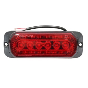 Lampa laterala gabarit LED 12-24V, rosu intermitent 132x46mm Breckner Germany, BRECKNER GERMANY, BK79684