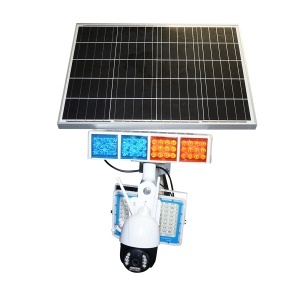 Lampa LED 300W cu panou solar 60W, baterie 14000mAh si camera supraveghere WIFI cu alarma , Cod: BK69682, Brand: BRECKNER GERMANY - Img 3