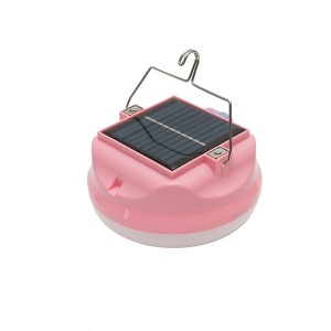 Lampa LED 300W cu panou solar si baterie 3600mA, roz, BRECKNER GERMANY, BK69923