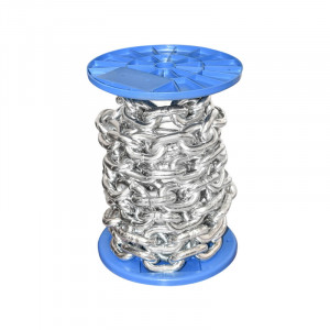 Lant electrogalvanizat DIN766 fi13 5m/rola tambur plastic, Cod: DISCX86 - Img 1