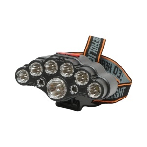 Lanterna frontala de cap cu 9 LED-uri, 4 moduri iluminare, reincarcabila USB, BK92606