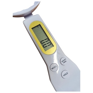 Lingură cu Cântar – Display LCD, Funcție TARE, 1g–500g, Ideală pentru Bucătărie - alba - Img 3