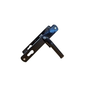 Maner usa, aluminiu, cu arc, latime sild 35mm, interax 85mm, negru, reversibil, tija si suruburi incluse, Glasspandoor - Img 1
