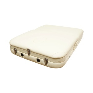Masa de masaj pliabila portabila 3 zone, cadru lemn, spuma 5cm, inaltime 55-76cm, piele ecologica crem 60x213cm THOR, THOR, 40TH435 - Img 11