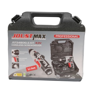 Masina de gaurit si insurubat electrica cu acumulator 4V 1300 mAh cu 45 accesorii, Cod: DISEU55, Brand: JOUSTMAX - Img 2