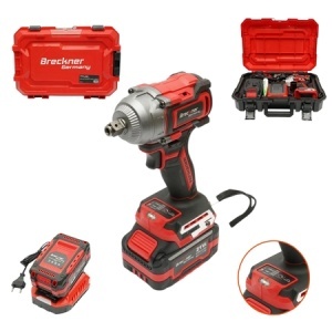 Masina de insurubat cu impact 1/2 inch 500W, 2 acumulatori 21V, 4Ah Li-ion, LED, Brushless, 450Nm, 0-1800/2400rpm Breckner Germany, DISWL49