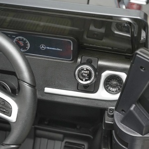 Masinuta electrica cu baterie 6V/7Ah si telecomanda pentru copii Mercedes G500 JJ2077 negru, DISLF37, LEAN CARS - Img 3