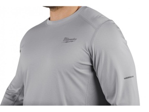 MILWAUKEE Tricou tehnic cu mânecă lungă gri WWLSG-XXL WORKSKIN™ - Img 4