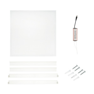 Panou LED, cu rama 220V/40W, 3200lm/6400K, 600x600mm, cu driver 600mA, Cod: BK90605R Echivalență: DISFM79, Breckner Germany - Img 1