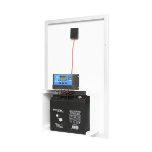 Panou solar 30W 560x350x135mm cu baterie 12V/17Ah, regulator 12-24V/10Ah si 2x port USB,Cod: BK87513, Brand: BRECKNER GERMANY - Img 2