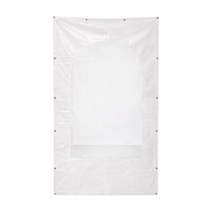 Perete lateral cort hala 2x2.8m alb cu geam transparent LP64, DISRR42