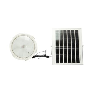 Plafoniera solara LED 200W, 6500K cu panou solar 12W, baterie LiFePO4 5400mAh, senzor miscare si telecomanda IP65 Breckner Germany, BK00165 - Img 2