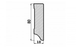 Plinta Mdf, alba, 240 x 1.8 x 8 cm, Cubic, P80C.01, Egger - Img 4