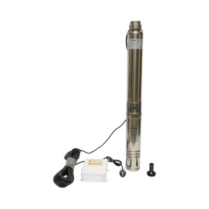 Pompa apa submersibila inox 1.5kW, 220V, D100mm, debit 5 m3/h, inaltime refulare 60m, 9 turbine ceramice, racire pe ulei, panou de control K90QJD2-60/9-1.5 Breckner Germany, DISVN33 - Img 2