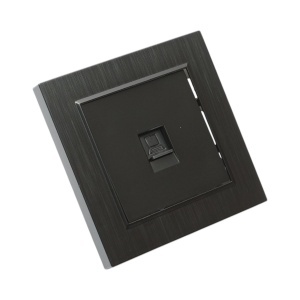Priza internet RJ45 neagra incastrata ABS 80x80mm, DISRP45 - Img 4