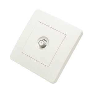Priza TV tip F alba incastrata PC 80x80mm, DISRP62
