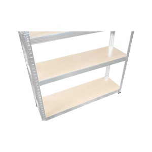 Raft metalic cu 5 polite MDF, 180x100x30cm, 250kg/polita, montaj fara suruburi, galvanizat, BRECKNER GERMANY, BK92952 - Img 6