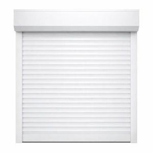 Rulou Aluminiu 210x180cm – Alb RAL 9016, aplicată pe ramă, casetă rectangulară, lamelă 39mm, acționare manuală, acționare partea dreaptă | Glasspandoor