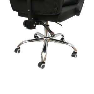 Scaun de birou ergonomic directorial cu suport lombar, piele ecologica neagra, rotativ, spatar si inaltime reglabile, BRECKNER GERMANY, BK99243 - Img 10