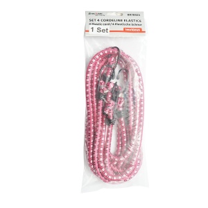 Set 4 corzi elastice cu carlige pentru ancorare marfa, 10mmx100cm, Cod: BK78923, - Img 2