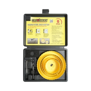 Set 5 carote circulare 64-127mm pentru rigips, lemn, PVC 8 piese , Cod: DISPN31, Marca: CROWNMAN - Img 2