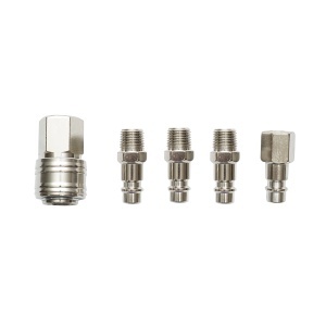 Set 5 cuple rapide 1/4 pentru furtunuri aer comprimat si scule pneumatice Breckner Germany, BRECKNER GERMANY, BK87016
