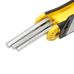 Set 8 chei imbus hexagonale pliabile cu maner tip briceag 2-8mm Cr-V , Cod: DISPN50, Marca: CROWNMAN - Img 5