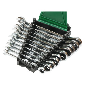 Set chei combinate fixe si inelare cu clichet 8-19mm 10 piese, Cod: BK80662, Brand: BRECKNER GERMANY - Img 3