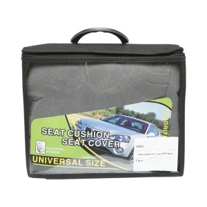Set huse scaune auto universale Negru-Gri, material textil, fata + spate 9 piese, DISVG52 - Img 6