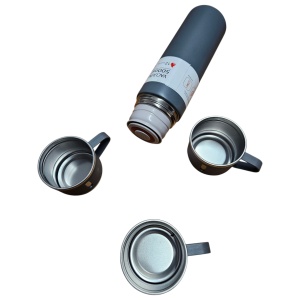 Set Termos cu 2 Căni – 500 ml, Perete Dublu Vacuum, 12h Cald/Rece, Bază Antiderapantă - Img 3
