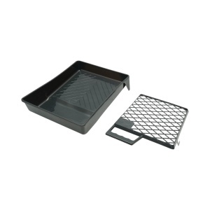 Set vopsit si zugravit cu trafaleti poliester 10cm, 25cm, 4 pensule, spaclu, mixer, tavita vopsea, gratar, folie protectie, cutter 15 piese Breckner Germany, BK00376 - Img 6