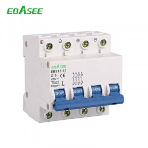 Siguranta automata tip intreruptor 4P, 63A, 1000V, EBS1Z-63, Ebasee - Img 1