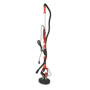 Slefuitor pereti si tavane tip girafa pliabil cu aspirator 710W, 220V, viteza 800-1800 r/min, 2 capete rotund/triunghiular, iluminare LED, 12 discuri incluse, DISSY69 - Img 4