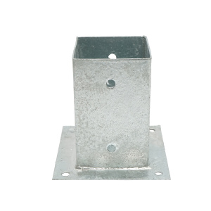 Suport stalp aplicat, fixare in suruburi 91x91x150, otel zincat, galvanizat, Cod: DISLX54 - Img 2