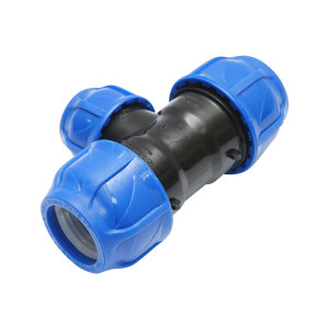 Teu reductie compresiune, D40x32x40mm, PN16, pentru sisteme de irigatii, Cod: DISLV95, Poelsan - Img 3