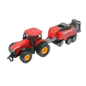 Tractor rosu cu remorca, 304x85x83mm jucarie copii +3 ani, Cod: DISLW89 - Img 2