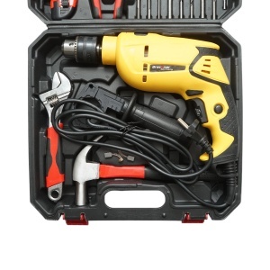 Trusa bormasina cu percutie 600W, 220V, mandrina 13mm, turatie 3300rpm cu scule si unelte 38 piese Breckner Germany, BRECKNER GERMANY, BK76880 - Img 7