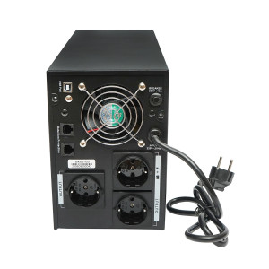 UPS 3000VA/1800W cu baterii 4x9Ah si 3 prize shuko, LCD, USB, AVR, Cod: BK69769, Brand: BRECKNER GERMANY - Img 2