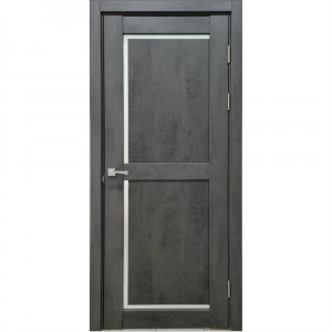Usa interior, C102G, lemn & mdf, 70x200cm, antracit mat, beton inchis, reversibila, Doors