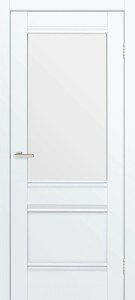 Usa interior, Valencia White Silk Matt G, lemn & mdf, 70x200cm, alb mat, reversibila, KDoors