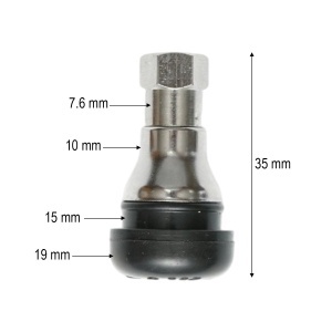 Valva roata auto tubeless 35mm premium EPDM TR412C cromata, DISUZ45