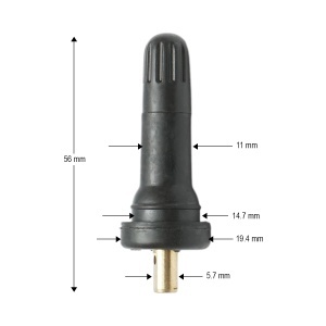 Valva roata tubeless TR413 compatibila senzor TPMS, DISRW30